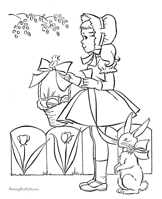 Easter coloring page for kid