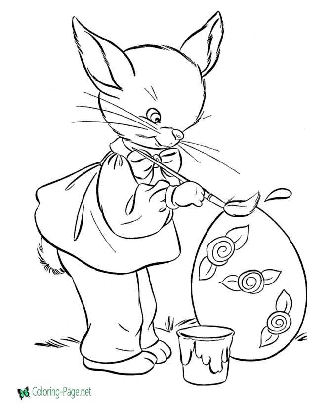 Easter bunny coloring pages