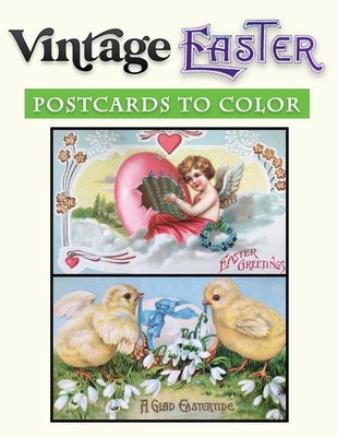 Vintage easter post cards to color old fashioned easter postcards coloring book for adults paperback tattered cover book store