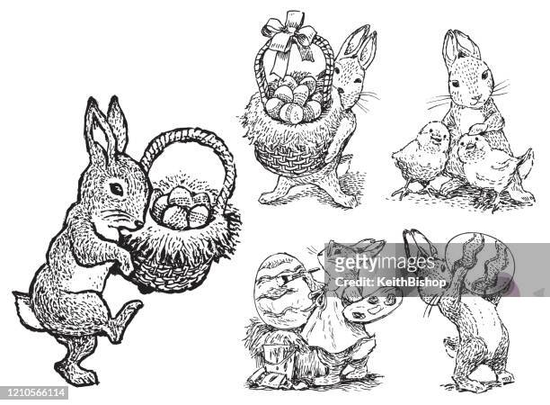 Vintage easter bunny stock photos high