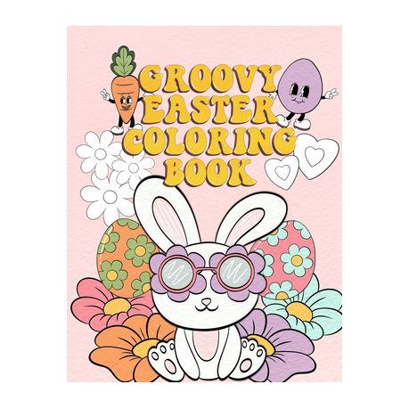 Groovy easter coloring book retro easter basket stuffer coloring book for kids ages