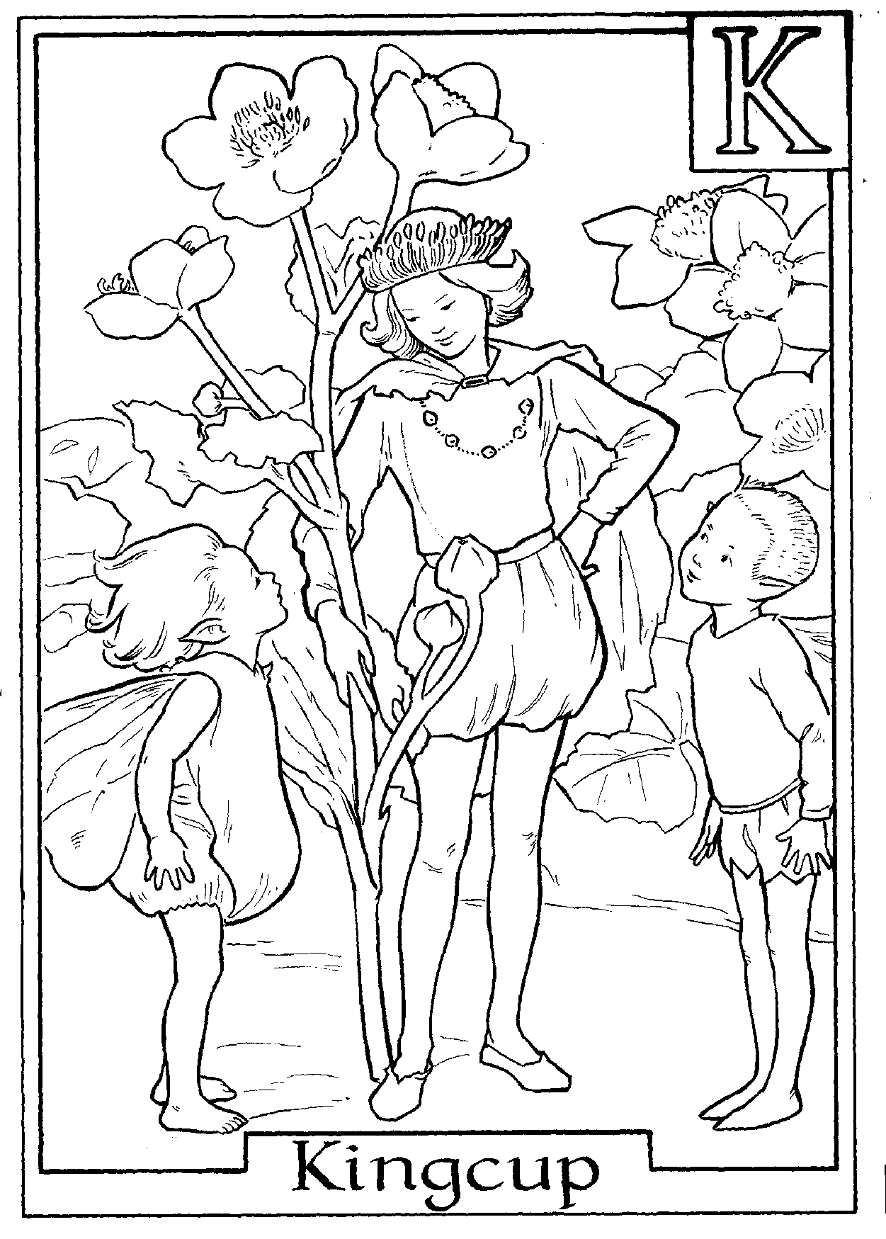 Flower fairies coloring pages