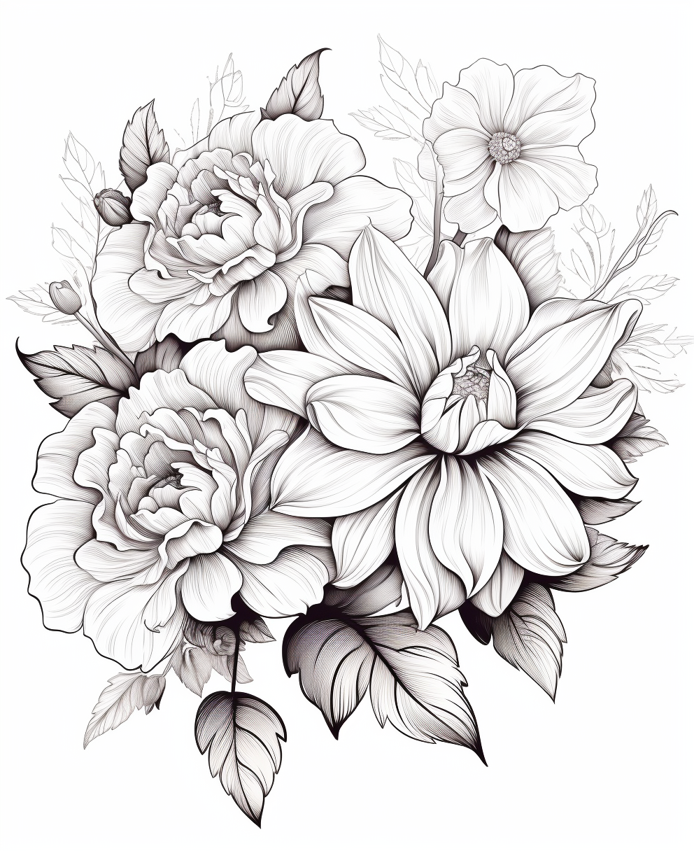 Flowers coloring book for children years old coloring pages