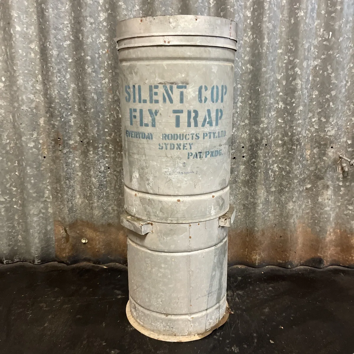 Silent cop fly trap vintage galvanised stralian made