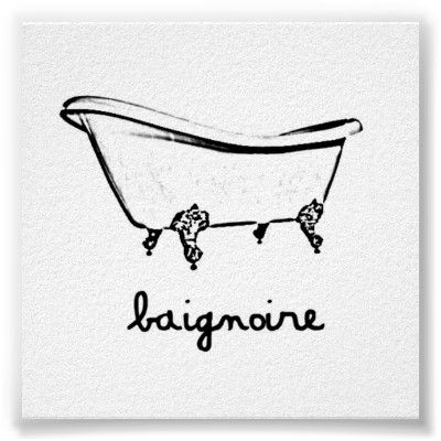 Vintage bathtub poster zazzle vintage bathtub room wall painting bathroom drawing