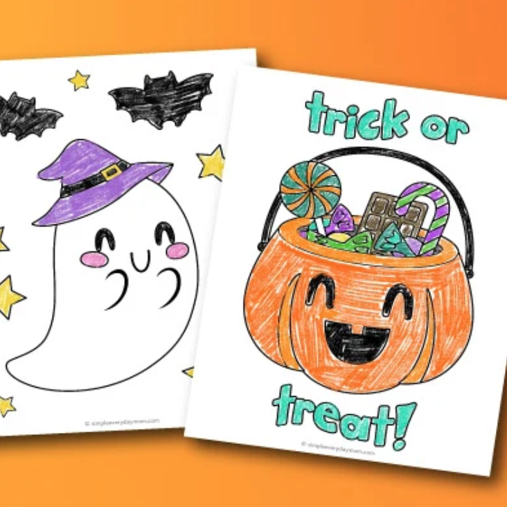 Free halloween printables coloring pages for kids and adults