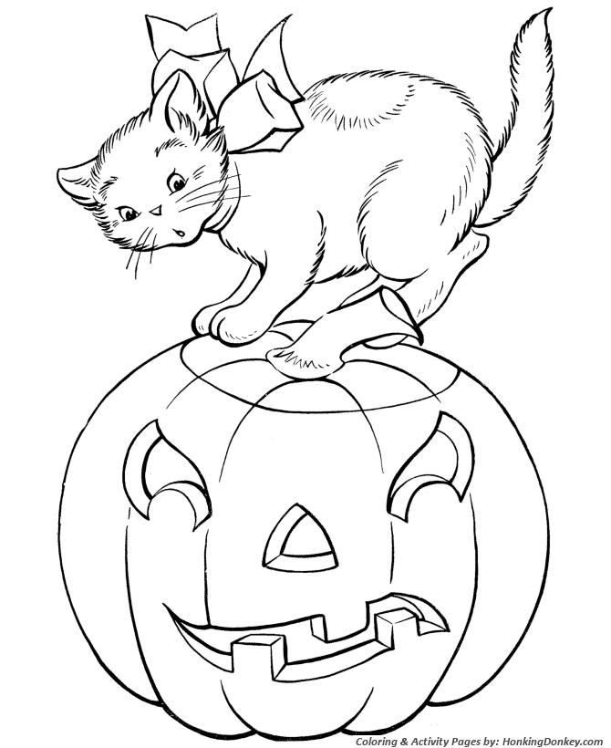 Halloween party coloring pages