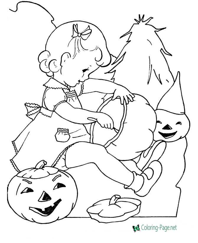 Jack o lantern coloring pages