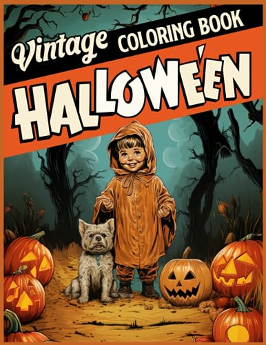 Vintage halloween coloring book capture the essence of childhood with nostalgic halloween coloring pages and cute kids illustrations for adults anxiety relieving by ismail michael