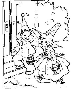 Halloween costume coloring pages