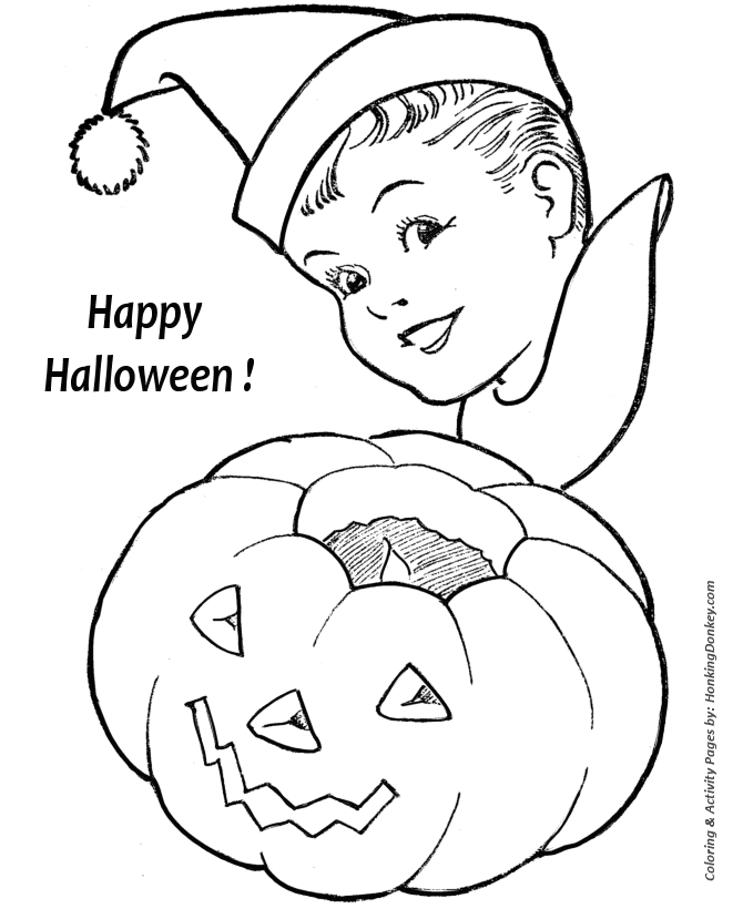 Halloween pumpkin coloring pages