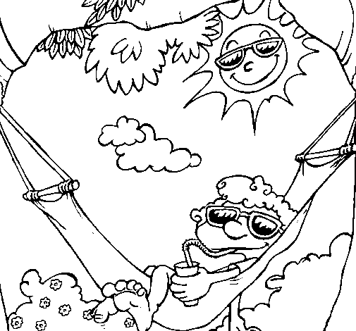 Hammock coloring page