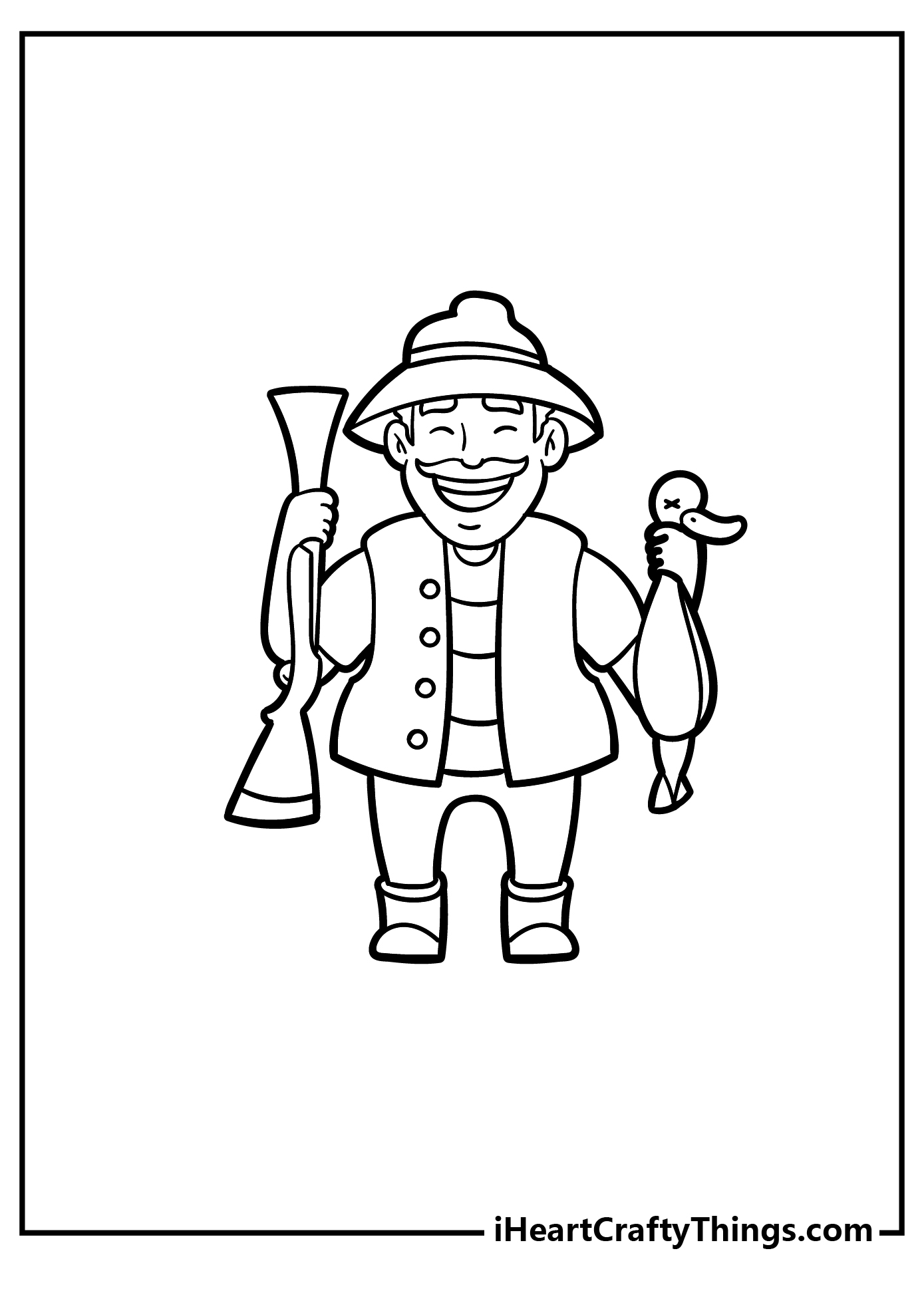 Hunting coloring pages free printables