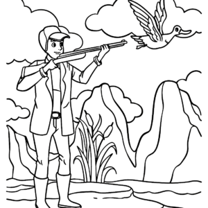 Hunting coloring pages printable for free download