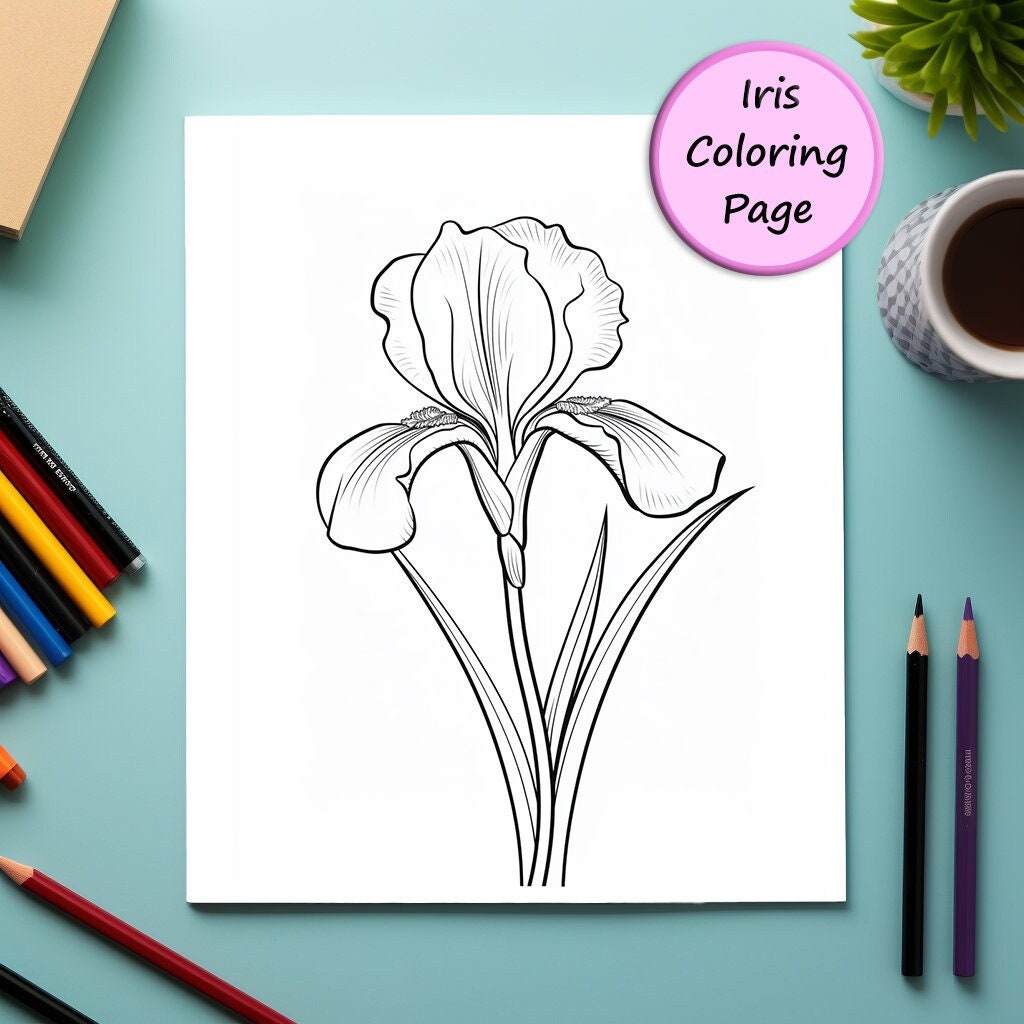 Iris coloring page