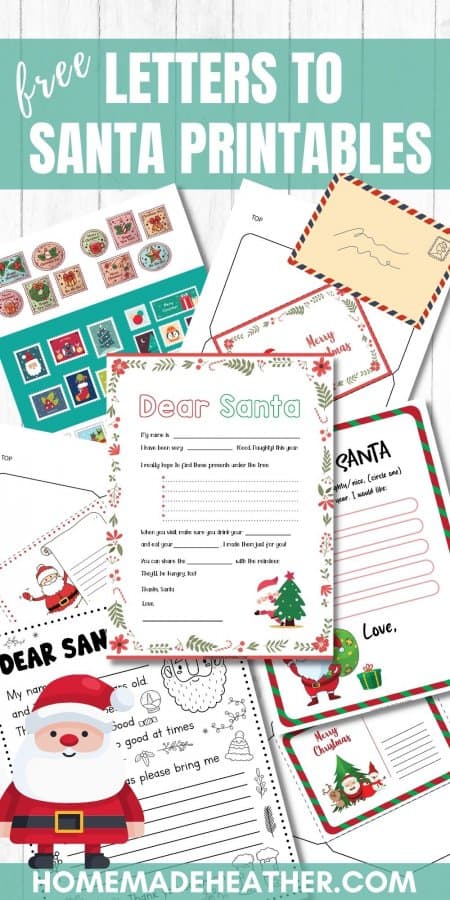 Free letters to santa printables with stamps homemade heather