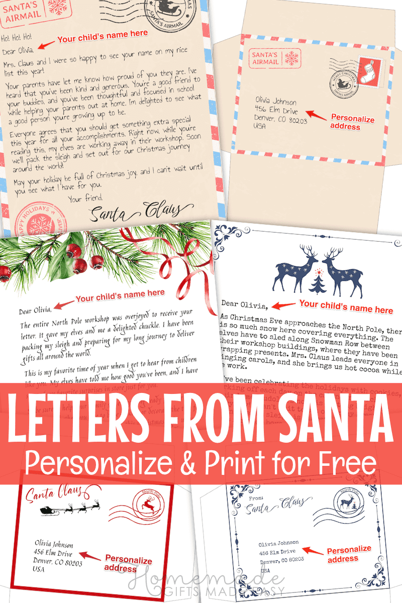 Best free printable letter from santa templates