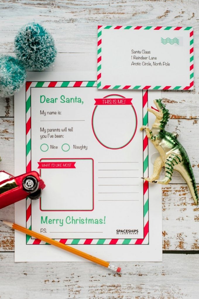 Free printable letters to santa templates