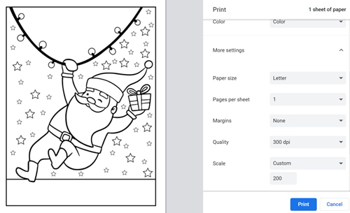 Santa claus coloring pages