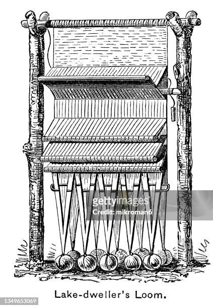 Vintage weaving loom stock photos high