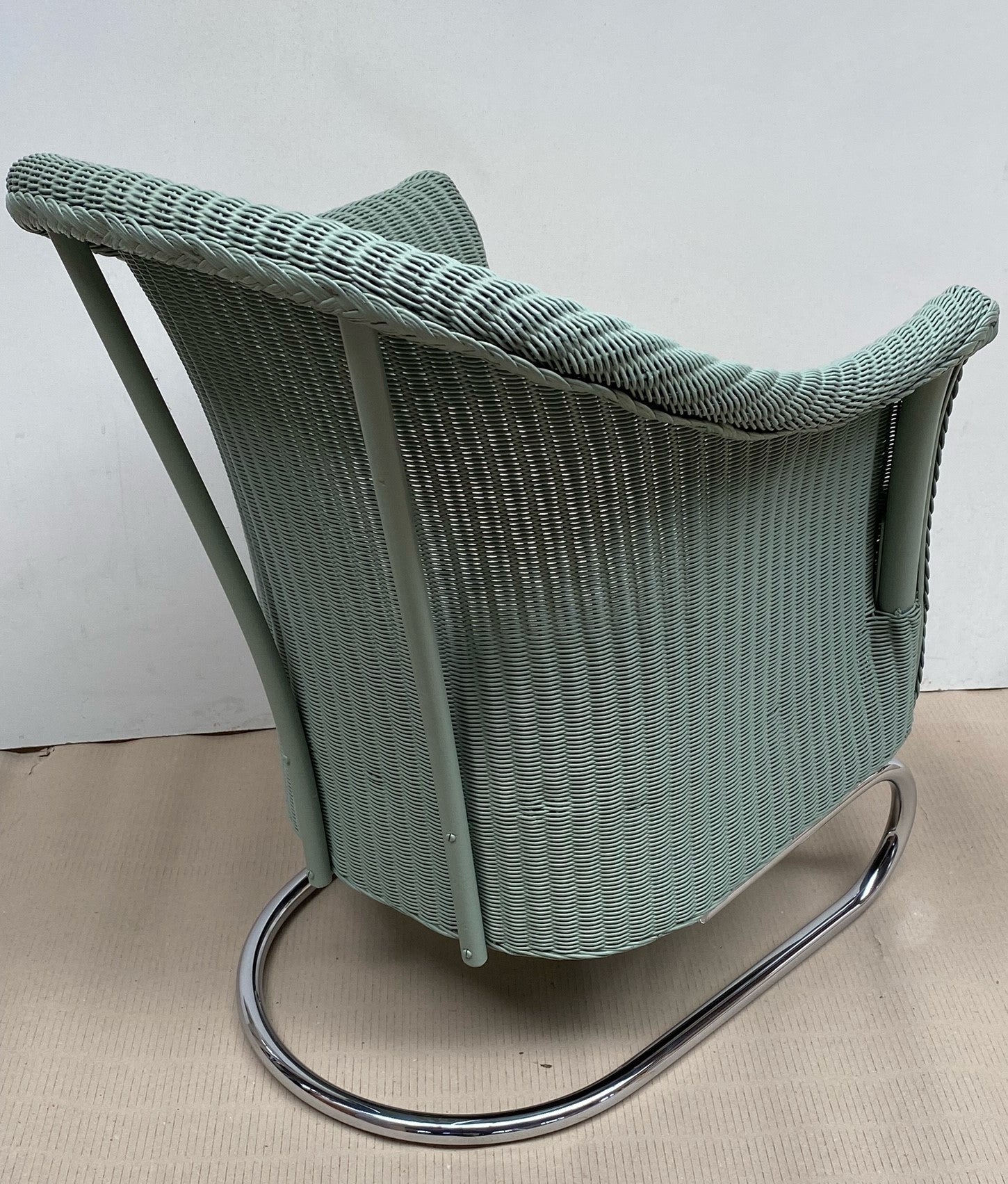 Refurbished rare vintage chrome bauhaus inspired lloyd loom armchair i â maycroft lloyd loom