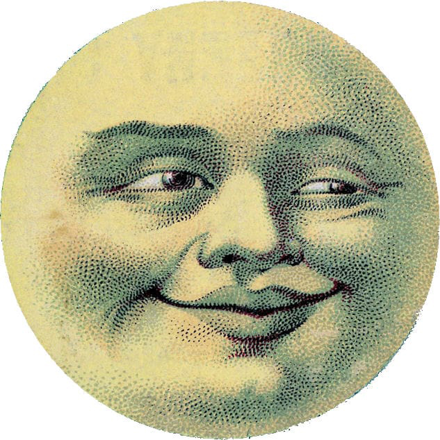 Man in the moon clipart