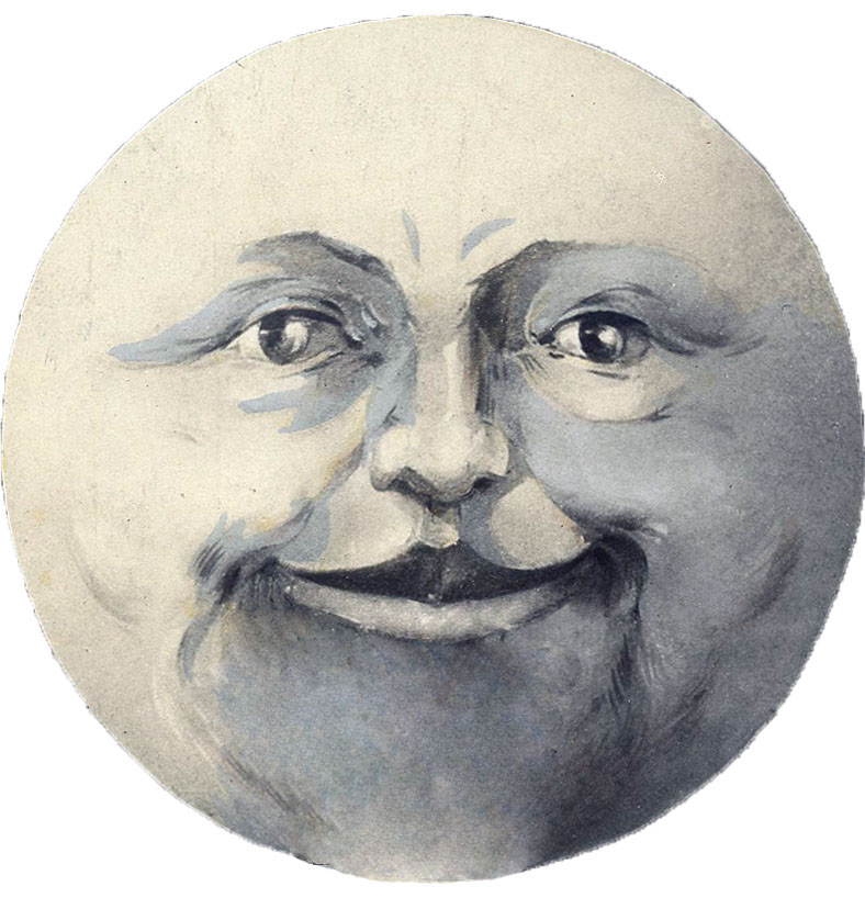 Man in the moon clipart