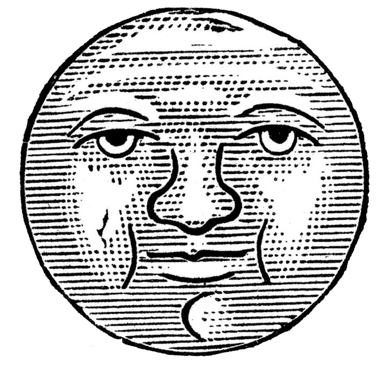 Man in the moon clipart