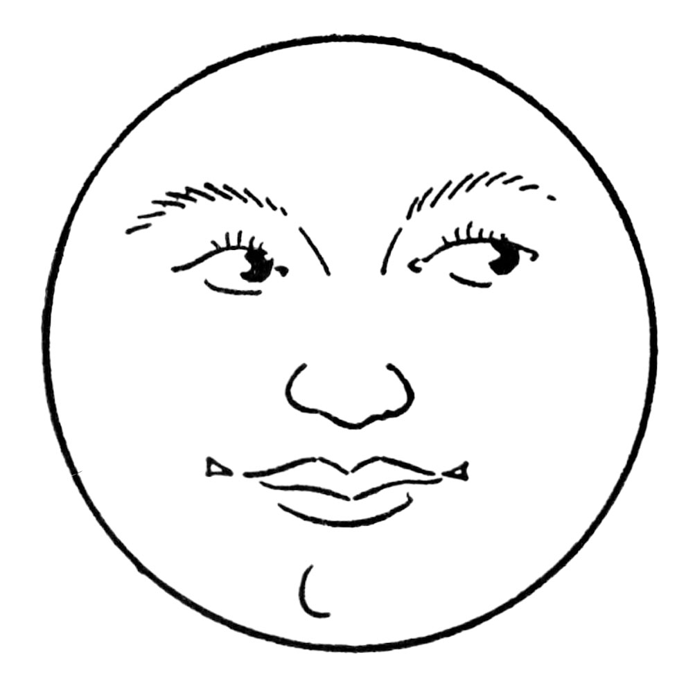 Man in the moon clipart