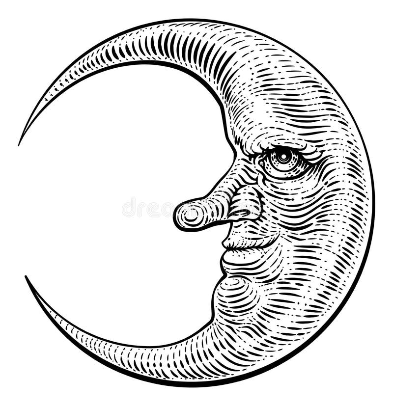 Moon drawing stock illustrations â moon drawing stock illustrations vectors clipart