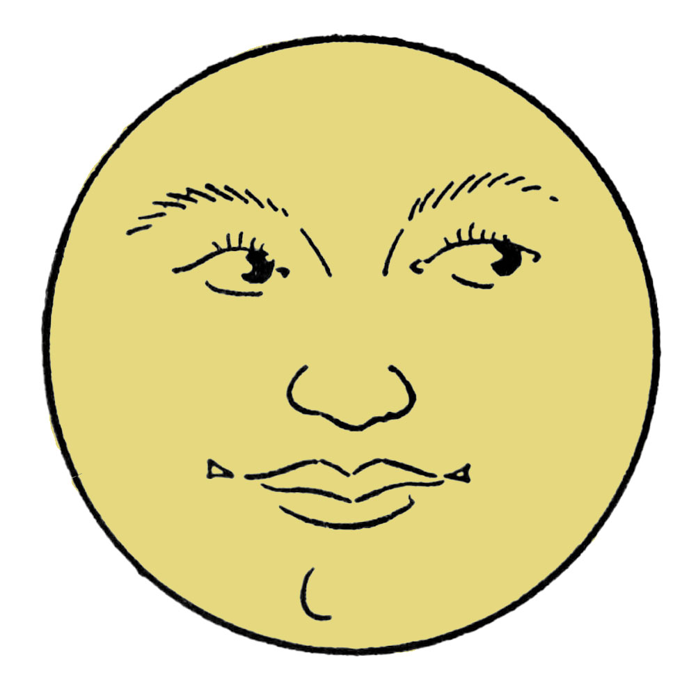 Man in the moon clipart