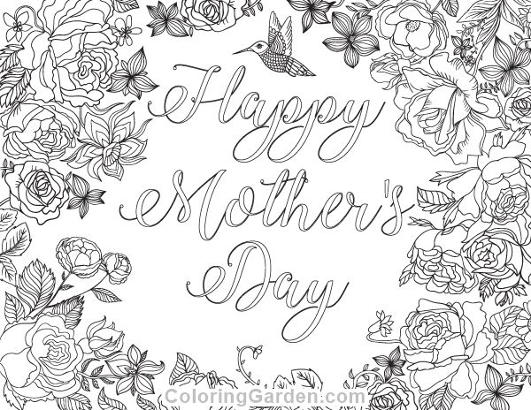 Free printable happy mothers day adult coloring page download it in pdf format at httpcoloriâ mothers day coloring pages coloring pages mothers day colors