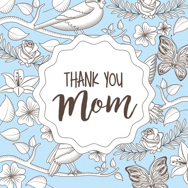 Premium vector mothers day card
