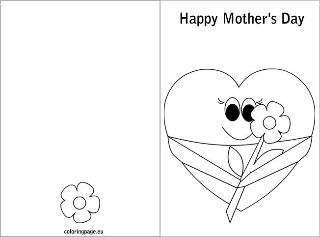 Mothers day card coloring mothers day colors mothers day cards printable mother card
