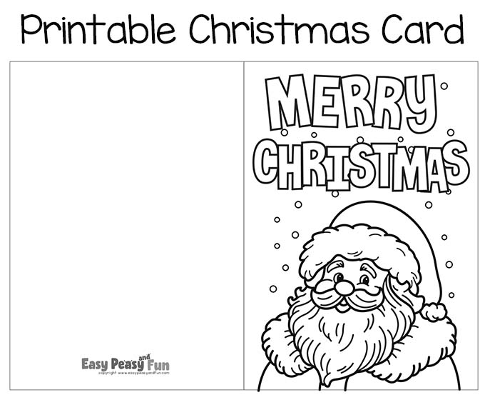 Free printable christmas cards to color