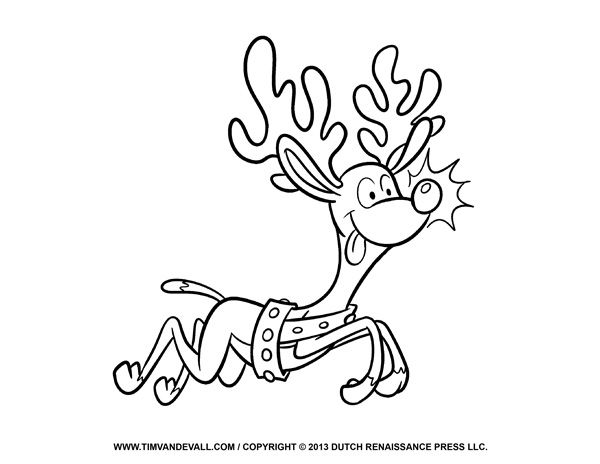 Free reindeer clipart template printable coloring pages for kids â tims printables coloring pages detailed coloring pages reindeer printable