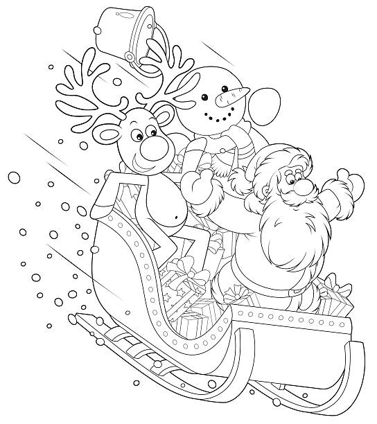 Reindeer coloring stock illustrations royalty