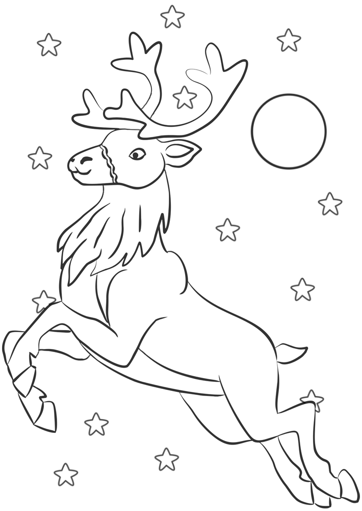 Louring flying reindeer rooftop post printables