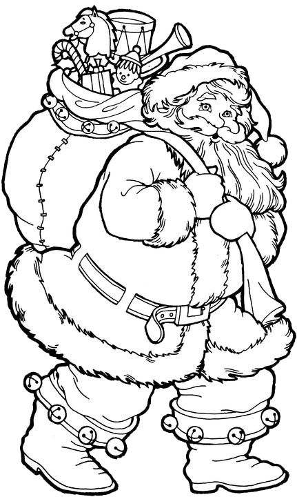 Santa claus coloring pages purple kitty