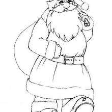 Santa claus vintage coloring pages