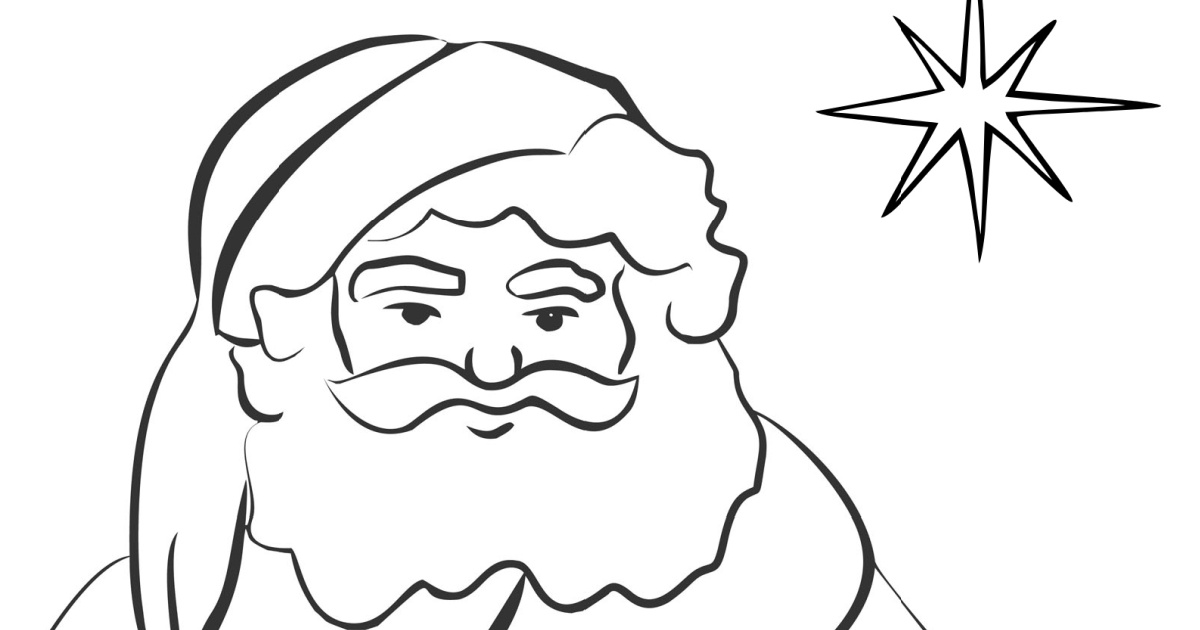 Old fashioned santa coloring page