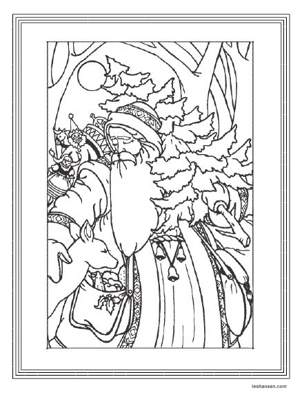 Vintage clip art borders image linkarticle and numerous public domain images this image is â santa coloring pages christmas colors christmas coloring pages