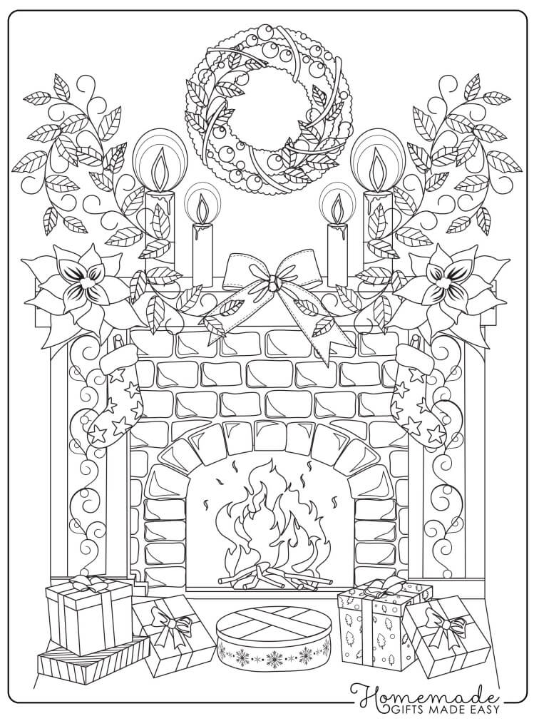 Free christmas coloring pages for adults in