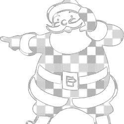 Classic santa claus coloring page