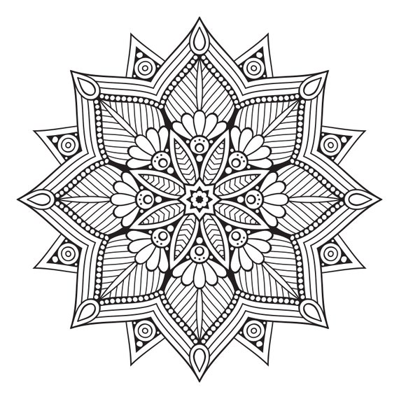 Buy mandala coloring popular printables vintage book page abstract beautiful collections of illustrations christmas decoration piece online in india