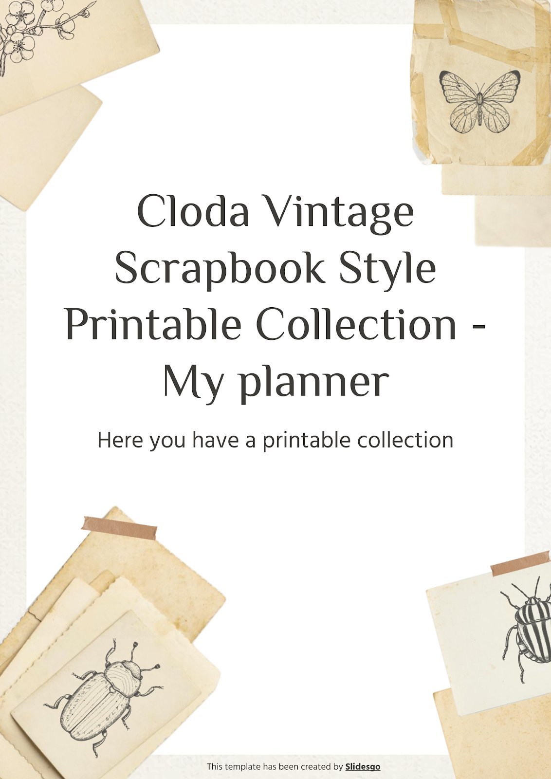 Cloda vintage scrappbook printable collection