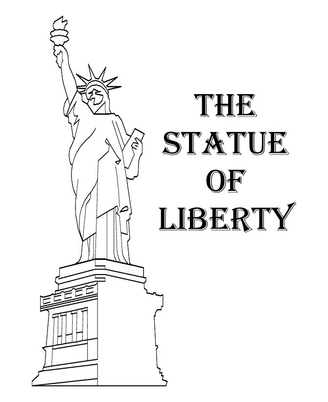 Free printable statue of liberty coloring pages for kids statue of liberty coloring pages american symbols