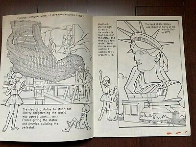 Vintage statue of liberty coloring book