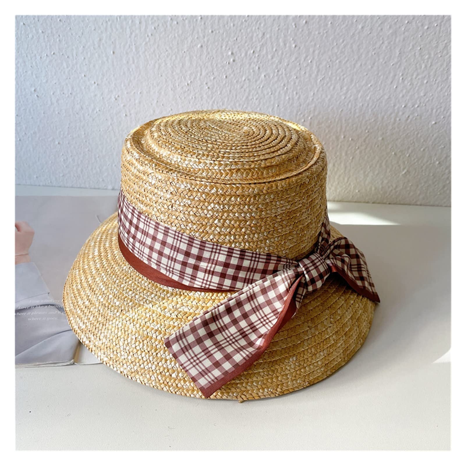 Sun hat sun hat female vintage lattice beach hat sunscreen basin cap british top hat summer