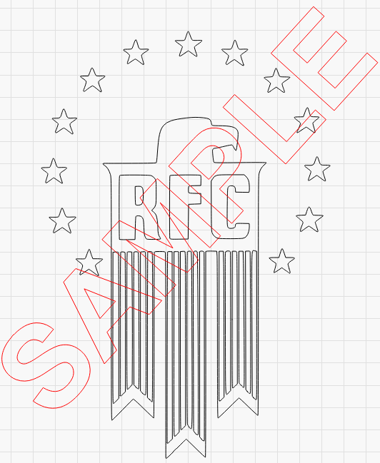 Vintage united states reconstruction finance corporation rfc logo